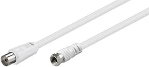 10x kabel przyłączeniowy SAT / antenowy biały 2,50 m; AKFC 0250 2,5m SB - Zdjęcie 1 z 2