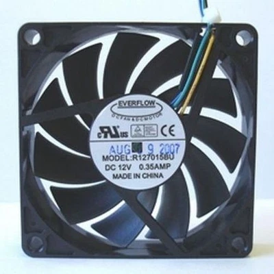 Everflow Lüfter 70x70x15mm R127015BUAF DC 12V 4800 U/min 39dBA Kugellager PWM - Bild 1 von 2