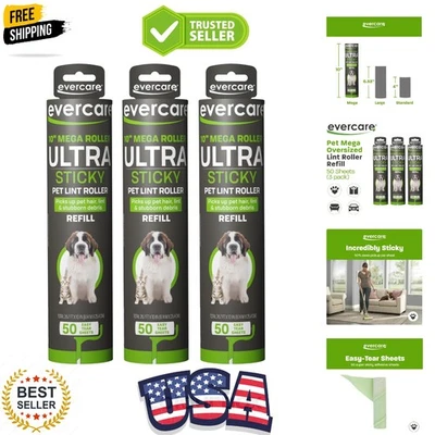 150 hojas de recambios de rodillo de pelusa ultra pegajosos - perfectos para depilación de mascotas Foto 1 de 4