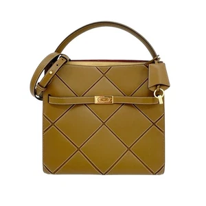 Bolso Doble TORY BURCH Lee Radziwill Diamond en Marrón Bistro - Imagen 1 de 12