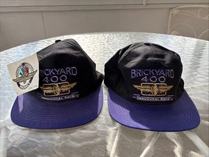 (2) NOS 1994 NASCAR Brickyard 400 Inaugural Race Snapback Hats Caps Logo 7 - Picture 1 of 12