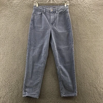 Женские прямые вельветовые брюки American Eagle Mom 2S (фактические 28x25,5) на синих пуговицах - Изображение 1 из 4