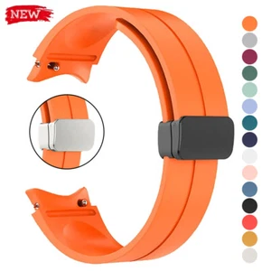Bracelet bracelet en silicone magnétique OEM pour Samsung Galaxy Watch7 6 5 4 40/42/44/5 Pro - Photo 1 sur 42