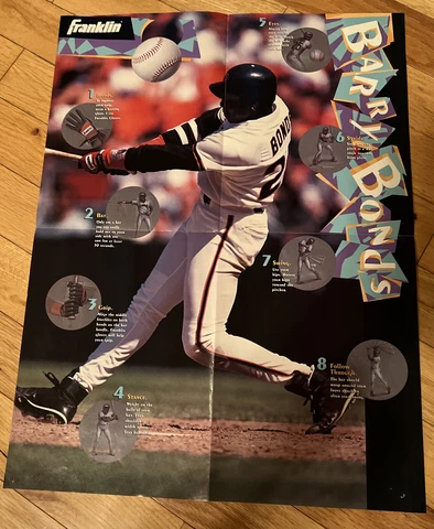 1995 Barry Bonds Franklin Vintage Poster 15x20 San Francisco Giants Mint Cover
