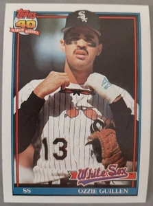 Ozzie Guillen 1991 Topps Wrong Back / 1990 Topps Football Back Not Desert Shield - Picture 1 of 2