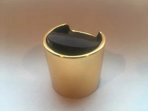 28/410 Dosier Aluminium Kappe Scheibe Top - Goldring & schwarze Scheibe - Bild 1 von 4