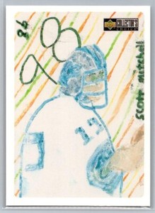 1998 UD Choice Draw Your Own Football Card #225 Scott Mitchell Detroit Lions