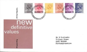 GB Stamp 1976 9p 9.5p 10p 10.5p 11p 20p Machin Definitive Post Office FDC - Picture 1 of 1