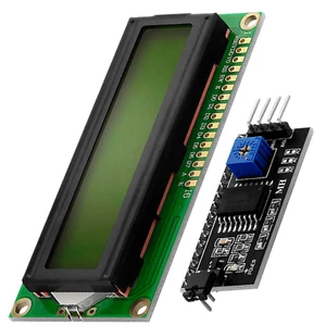 HD44780 1602 Verde Pantalla LCD Arduino 2x16 caracteres Paquete I2C IIC Interfaz - Imagen 1 de 8