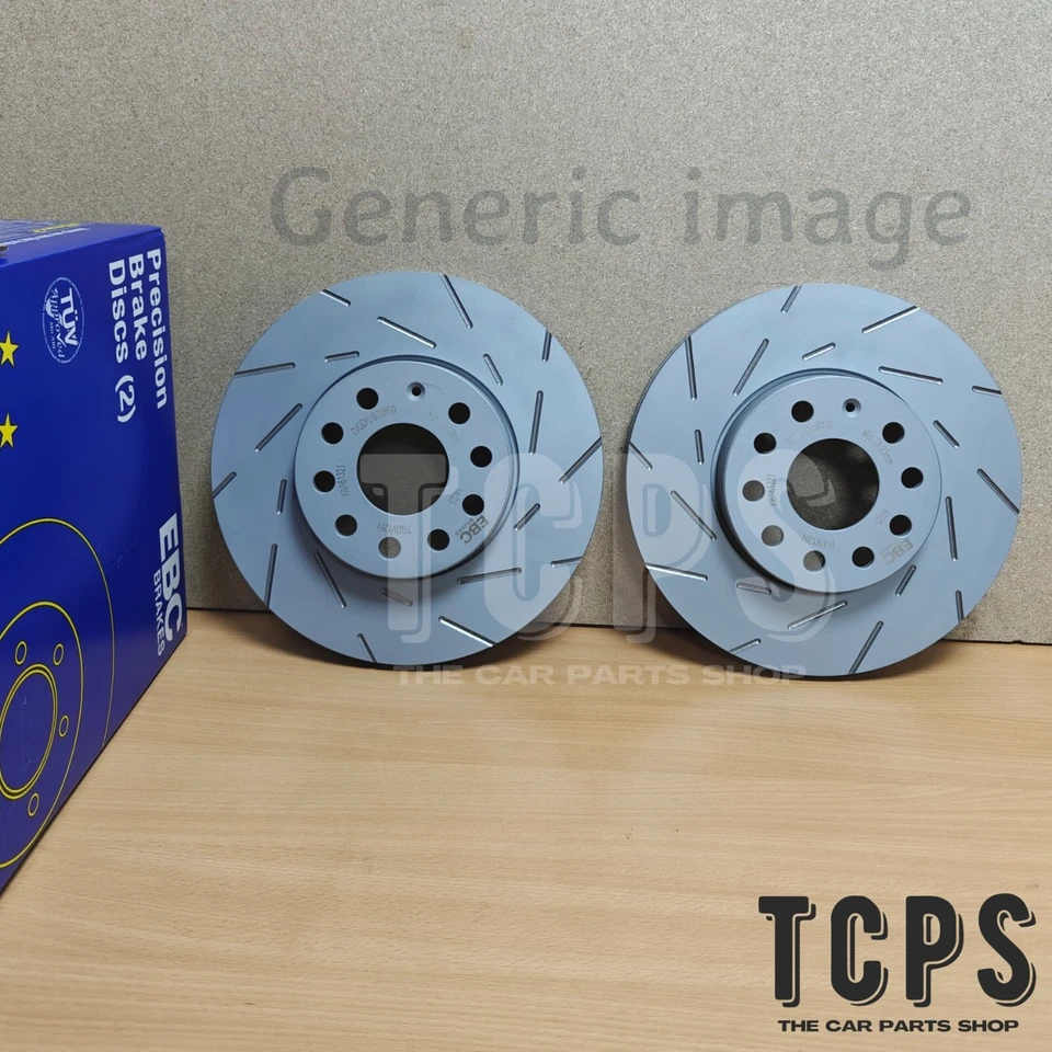 FOR VW JETTA 2.0 TFSI 2010-2014 MK4 EBC SLOTTED FRONT BRAKE DISCS 288MM NEW - Image 1 of 1