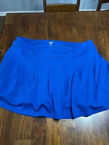 Lands End Women’s Skort Plus Size 2X New In Package Blue Pleated With Shorts - Picture 1 of 8