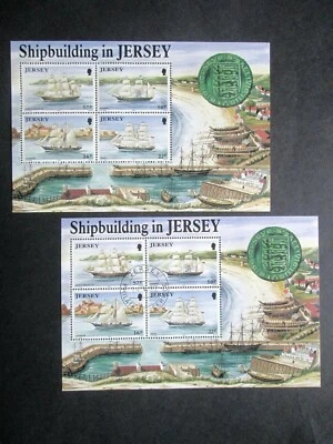 Jersey - "SHIPS ~ SHIPBUILDING IN JERSEY" 2 Mini Sheets ~ Mint + FDI MS 1992 - Image 1 of 4