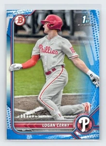 2022 Bowman - Prospects Logan Cerny #BP-120 (RC) Phillies Blue Pattern /125 - Picture 1 of 2