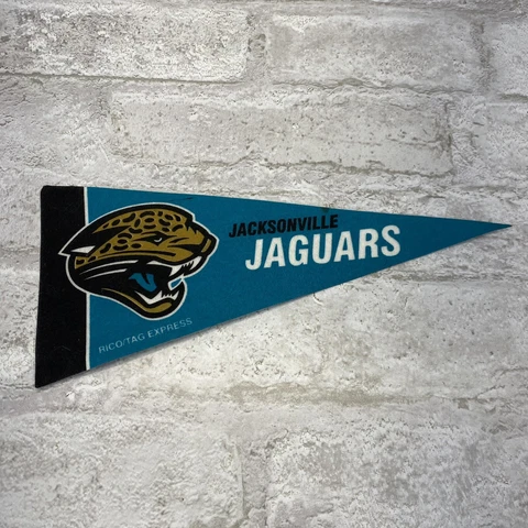 NFL Mini PENNANT FLAG Jacksonville Jaguars by Rico/Tag Express 9"x 4” Cover