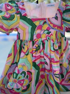 Dolce & Gabbana Little Girls Floral Motif Dress Pre-worn Sz 2y - Picture 1 of 7