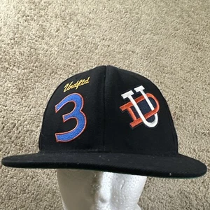 The Undefeated Hat Cap Adult Black Snapback Adjustable #3 Logos Patches - Picture 1 of 13