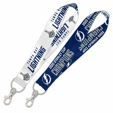 TAMPA BAY LIGHTNING STANLEY CUP CHAMPIONS WRISTLET LANYARD KEY CHAIN 1" W 8" L Cover