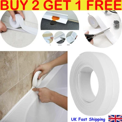 TOPUK Sealing Strip Bath Shower Sink Basin Edge White Sealant Tape UK STOCK