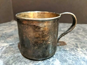 Vintage baby cup international silver co silver plate over copper Marked Drew - Picture 1 of 10