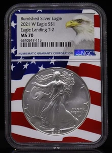 2021-W Burnished American Eagle T-2 NGC MS70 - Picture 1 of 4