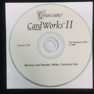 CD de instalación para el software Designer Gallery Card Works II Embroidery Converter - Imagen 1 de 3