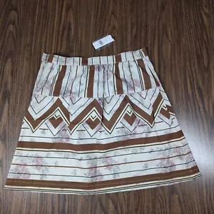 TINY by Anthropologie NEW Raleigh A-Line Mini Skirt Size Small Striped Floral - Picture 1 of 9