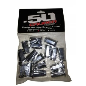 Set of 16 Chrome Flat Lug Nuts 3/8 x 24 Fits Polaris Ranger 800 900 XP1000 UTV - Picture 1 of 2