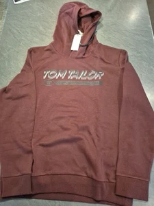 Sudadera TOM TAILOR Hombre 1039649, 10574 Tawny Port Red, XXXL - Imagen 1 de 4