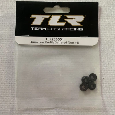 Team Losi Racing 4mm Low Profile Serrated Nuts TLR236001 NEW - Image 1 of 2