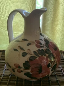 Vintage Floral 💐Noe Suro Mex Pitcher 7” Marked Made In Mexico 🇲🇽 - Picture 1 of 5