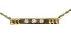 Edwardian 0,35ct Diamant Trilogie 9ct Gold Umwandlung Bar Halskette