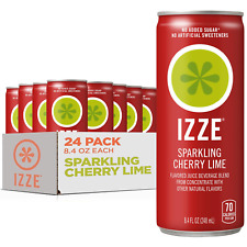 Sparkling Juice, Cherry Lime, No Preservatives, Non-Gmo, 8.4 Fl Oz Can 24-Pk