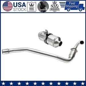 Conjunto de silenciador de tubo de escape de 32 mm/1,26" para moto dirt pit estilo CRF70 - Imagen 1 de 19