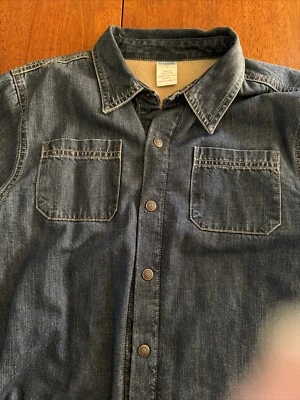 Camisa vaquera forrada de vellón 7 para niños de colección GYMBOREE Foto 1 de 4