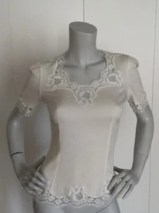 DOLCE & GABBANA Silk Floral Lace Stretch Tank Top  Size It 1/ Us XS - Picture 1 of 9