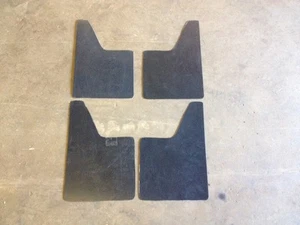 Universal Fit Mud Flap Flaps Set With Mounting Hardware Black Plastic - Picture 1 of 1