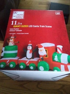 New 11.5' LED airblown Giant size Santa's Train scene Christmas inflatable light - Picture 1 of 4