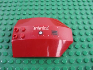 LEGO Dk Red Windscreen 8x6x2 Curved w/"Do Not Cover" LEFT 7477 7298 #x224 40995 - Picture 1 of 1