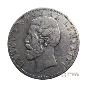 RUMANIA ROMANIA Carol I 5 Lei 1883 B - Picture 1 of 2
