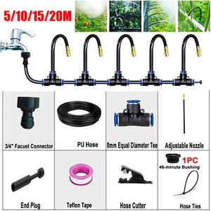 5M 10M 15M 20M Garden Watering System Adjustable Spray Irrigation Hose Sprinkler - Picture 1 of 25