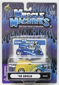 Muscle Machines ’48 2003 Anglia Amarillo Blue Flames envío combinado - Imagen 1 de 1