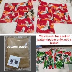 Retro Sewing Pattern Paper Brown Paper for DIY Yukata Kimono Jacket Cardigan - Picture 1 of 12