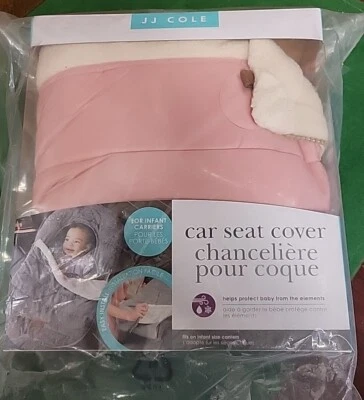 Funda de asiento de coche JJ Cole rosa rubor para portabebés proteger bebé nueva en caja Foto 1 de 4