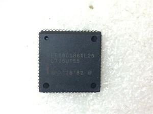 EE80C186XL25 INTEL IC MPU 80186 Processor 16bit 25MHz 68-Pin PLCC 1 UNIT - Picture 1 of 2