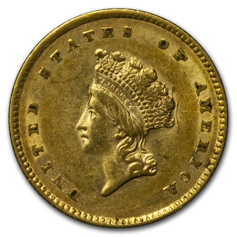 1854 $1 Indian Head Gold Type 2 AU - SKU#218392 Cover