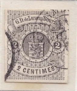1859 - 63 LUXEMBOURG - No. 4 2c. black USED - Picture 1 of 2
