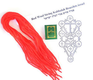 new 15 pc Red Wool String Kabbalah Bracelets against Evil Eye israel S10"+Psalms