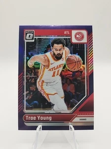 🔥2024-25 Donruss Optic Trae Young Purple Prizm #186 Atlanta Hawks🔥 - Picture 1 of 2