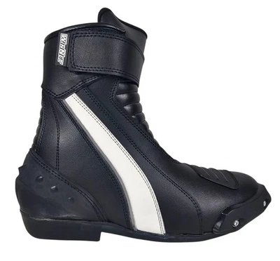 Scarpe stivaletti stivali moto protettivi bassi corti pelle protezioni sliders - Immagine 1 di 4