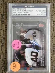 Madison Bumgarner signed 2016 Topps NOW #90 PSA Authentic Auto future HOF PR:316 - Picture 1 of 2